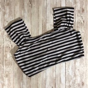 Black & White Bikini Top Thick Straps Sz XXL